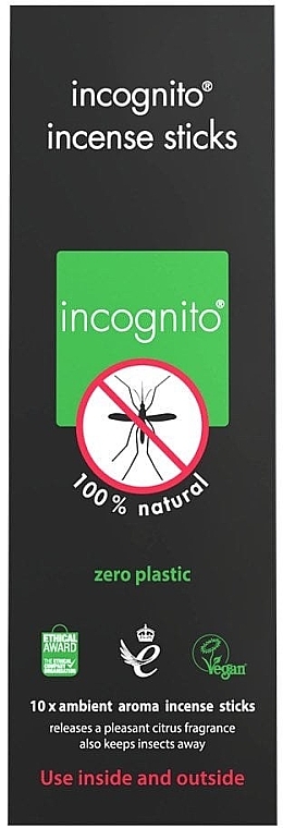 Ароматичні палички із захистом від комах - Incognito Incense Sticks — фото N1