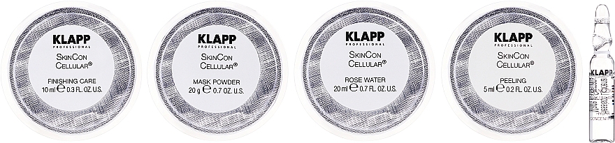 Набор - Klapp SkinConCellular Face Treatment (peel/5ml + mask/20g + rose/water/20ml + conc/2ml + finish/care/10ml) — фото N2