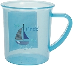 Чашка детская термостойкая, синяя - Lindo — фото N1
