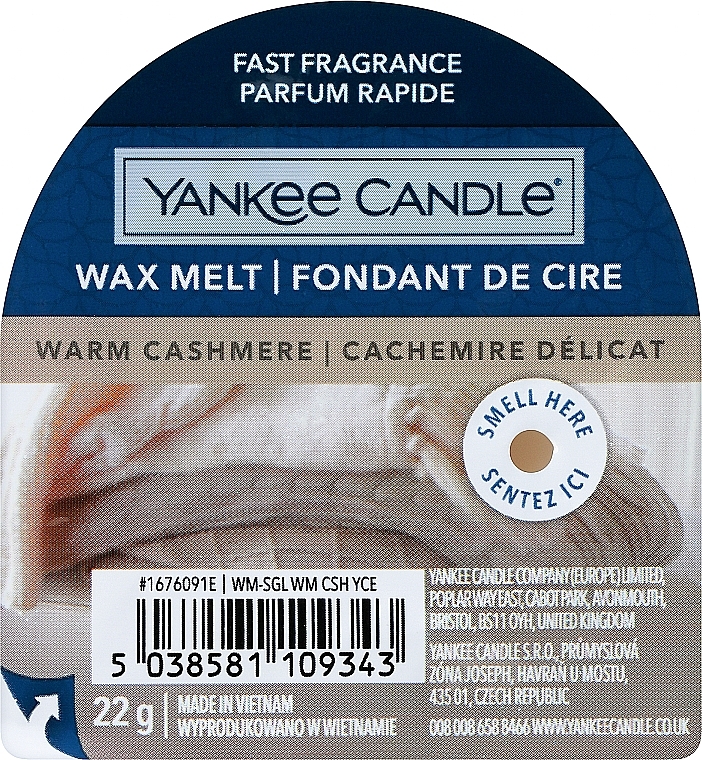 Ароматический воск - Yankee Candle Wax Melt Warm Cashmere — фото N1