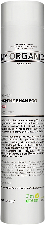 Шампунь органический реструктурирующий - My.Organics Purify Restruct Hair Shampoo — фото N1