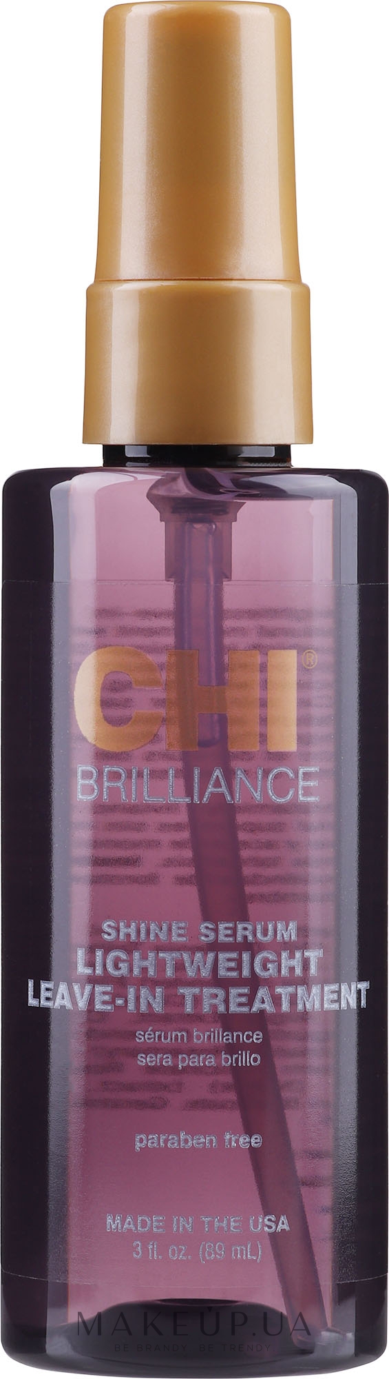 Незмивна сироватка-шовк для волосся  - CHI Deep Brilliance Shine Serum Light Weight Leave-In Treatment — фото 89ml