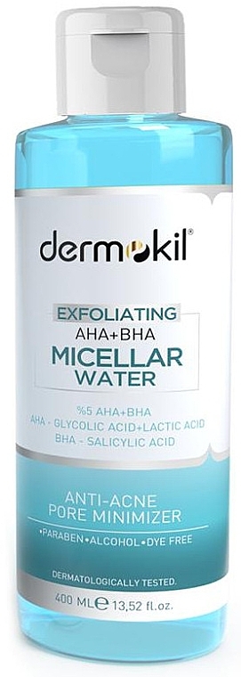 Міцелярна вода з ніацинамідом - Dermokil Exfoliating AHA+BHA Micellar Water — фото N1