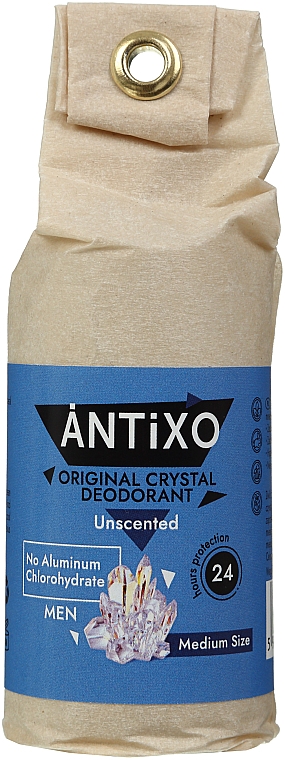Сольовий дезодорант з кристалічною короною, без запаху, для чоловіків - Antixo Original Crystal Deodorant — фото N2