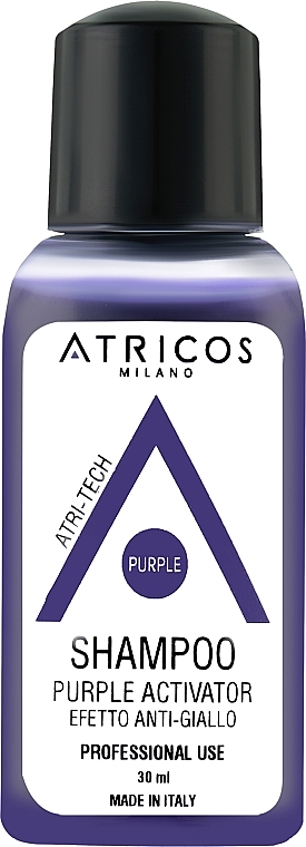 Шампунь для волос "Пурпурный активатор" - Atricos Purple Activator No Yellow Effect Shampoo (мини)