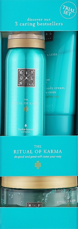 Набор - Rituals The Ritual of Karma (sh/gel/50ml + b/scr/125ml + b/cr/70ml) — фото N1