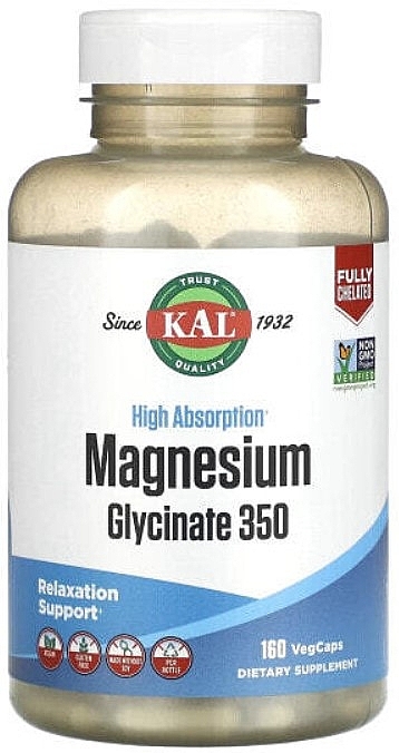 Харчова добавка "Гліцинат магнію" - Kal Magnesium Glycinate 350 — фото N1