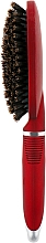 Массажная щетка для волос, НВ-04-06, овальная большая, красная - Beauty LUXURY — фото N2