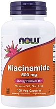 Витамин В3 "Ниацинамид", 500 мг - Now Foods Niacinamide Veg Capsules — фото N1