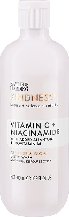 Гель для душа - Baylis & Harding Kindness+ Vitamin C + Niacinamide Cleanse & Glow Body Wash — фото N1