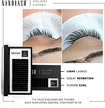 Накладные ресницы C, 0.12 (11 мм) - Nanolash Volume Lashes — фото N3