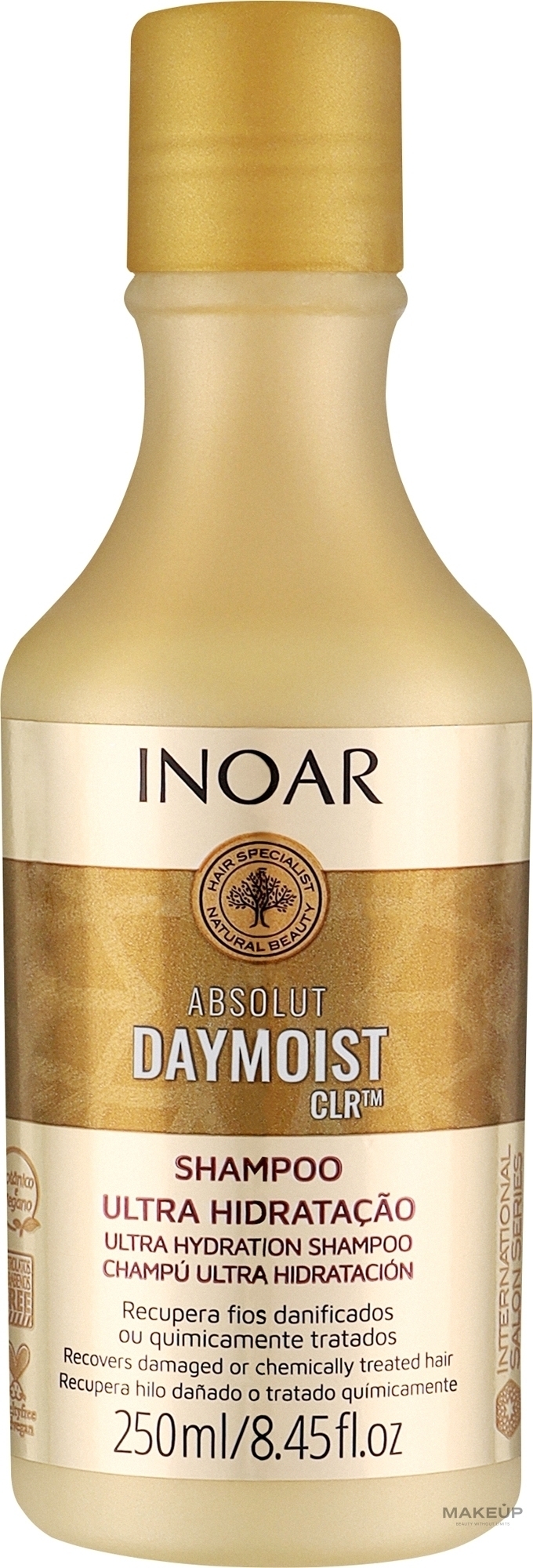 Зволожувальний шампунь для волосся - Inoar Absolut Daymoist CLR Ultra Moisturizing Shampoo — фото 250ml