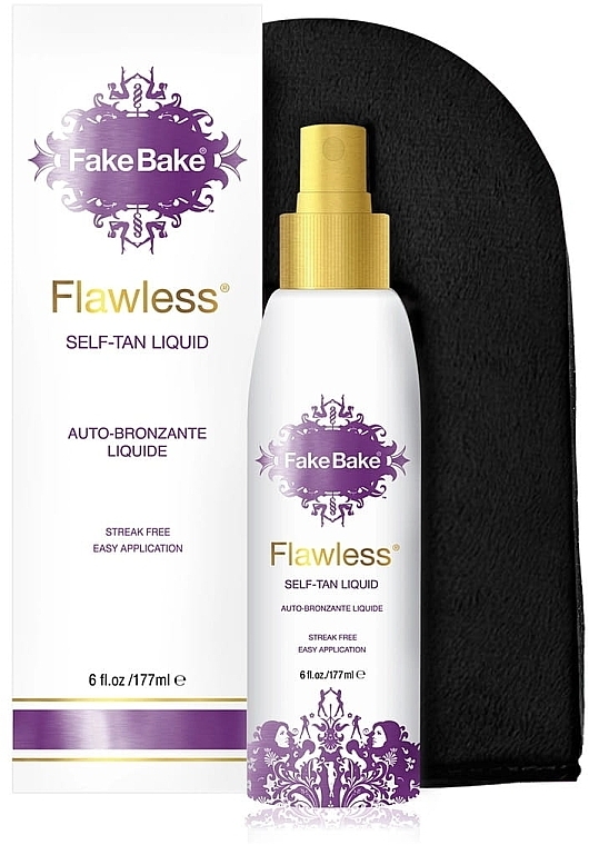 Набір для автозасмаги - Fake Bake Flawless Self-Tan Liquid (b/spr/177ml + glove) — фото N1