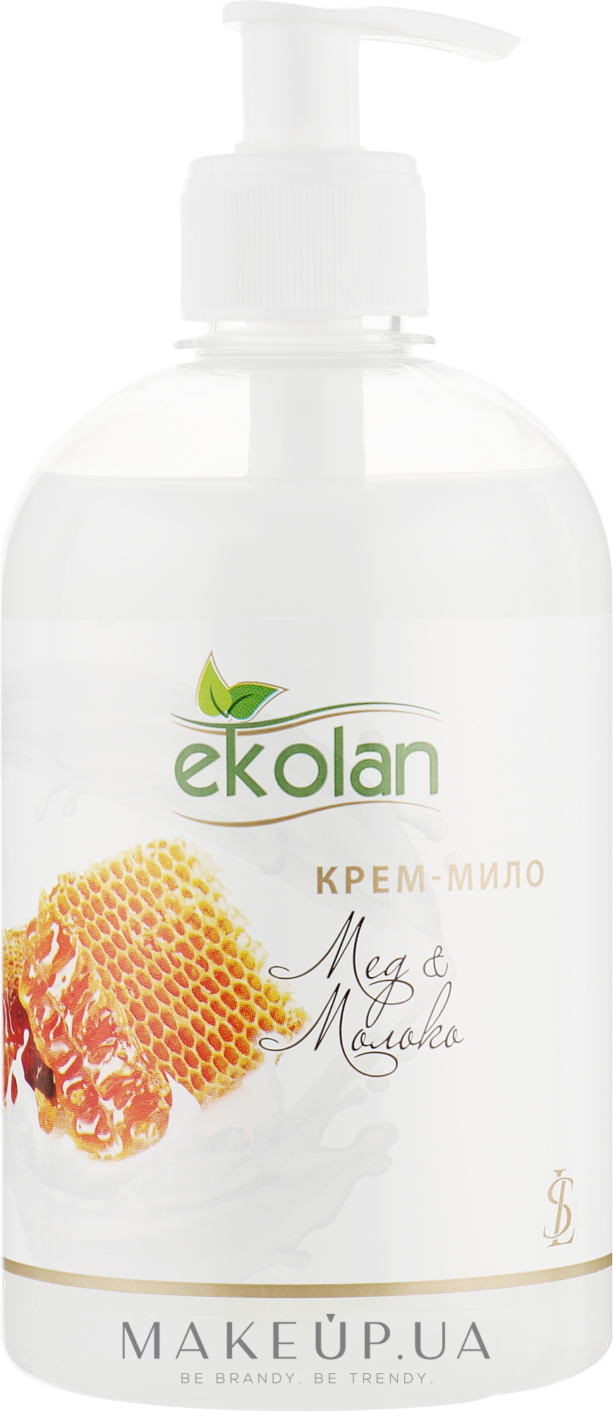 Крем-мило "Мед-молоко" з дозатором - Ekolan — фото 500ml