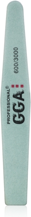 Баф-шліфувальник для нігтів, 600/3000 - GGA Professional — фото N1