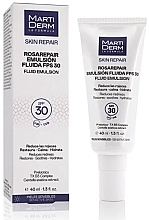 Флюид-эмульсия для склонной к покраснениям и чувствительной кожи - Martiderm Skin Repair Rosarepair Fluid Emulsion SPF30+ — фото N2