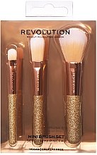 Набір пензлів для макіяжу, 3 шт. - Makeup Revolution Brushes Mini Brush Set — фото N1