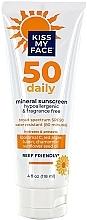 Ежедневный минеральный солнцезащитный крем - Kiss My Face Daily SPF 50 Mineral Sunscreen — фото N1