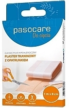 Парфумерія, косметика Гіпоалергенний тканинний пластир, 1 м х 8 см - Pasocare Classic Plus