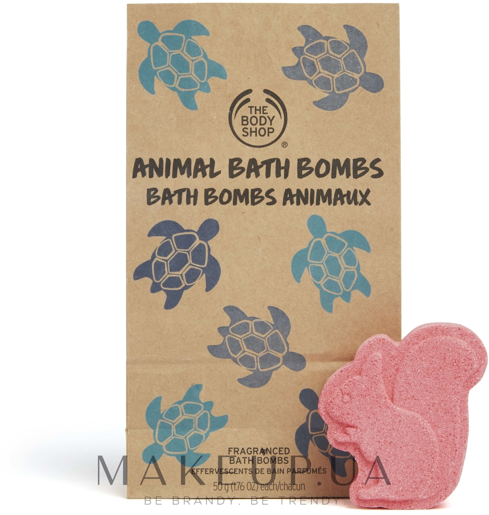 Бомбочка для ванни "Полуниця" - The Body Shop Strawberry Animal Bath Bomb — фото 50g