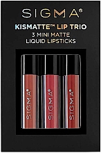 Духи, Парфюмерия, косметика Набор губных помад - Sigma Beauty Kismatte Lip Trio (lipstick/3*1.4g)