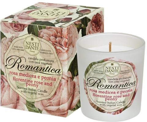 Ароматична свічка "Флорентійська троянда та півонія" - Nesti Dante Romantica Florentine Rose & Peony — фото N1