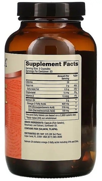 Дієтична добавка "Жир дикого аляскинського лосося" - Dr. Mercola Wild Caught Alaskan Salmon Oil — фото N2