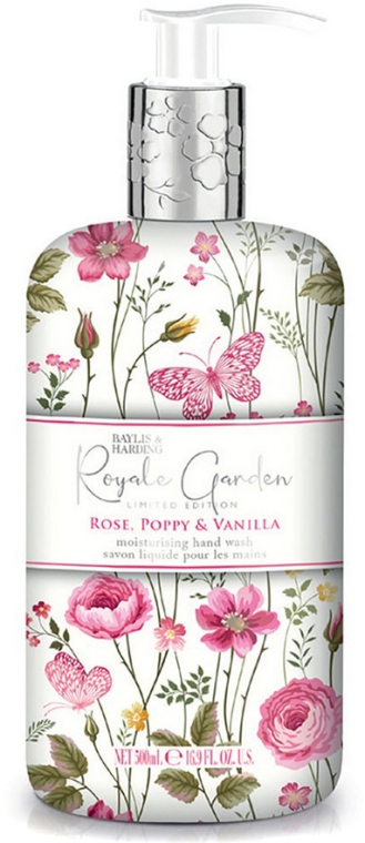 Рідке мило для рук - Baylis & Harding Royale Garden Rose Poppy And Vanilla Hand Wash — фото N1