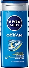 Парфумерія, косметика Гель для душу 3в1 для тіла, обличчя та волосся - NIVEA MEN Arctic Ocean Shower Gel