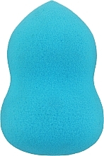 Спонж б'юті-блендер грушоподібної форми, блакитний - Omkara — фото N1