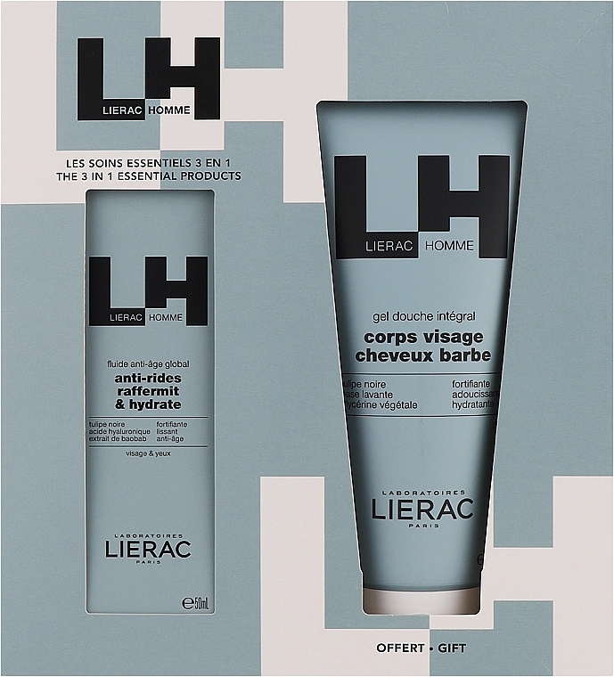 Набор - Lierac Homme (fluid/50ml + gel/200ml) — фото N1