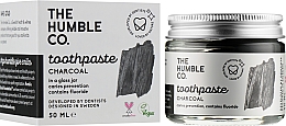 Натуральна зубна паста ремінералізувальна в скляній банці "З активованим вугіллям" - The Humble Co. Сharcoal Toothpaste — фото N2