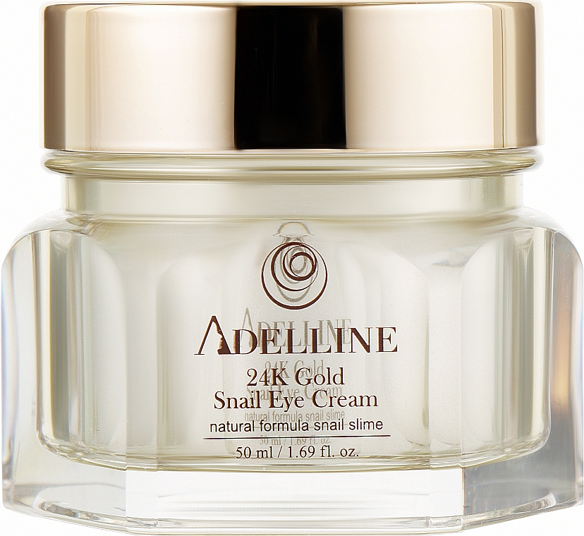 Крем для шкіри навколо очей з муцином равлика і золотом - Adelline 24k Gold Snail Eye Cream — фото N4