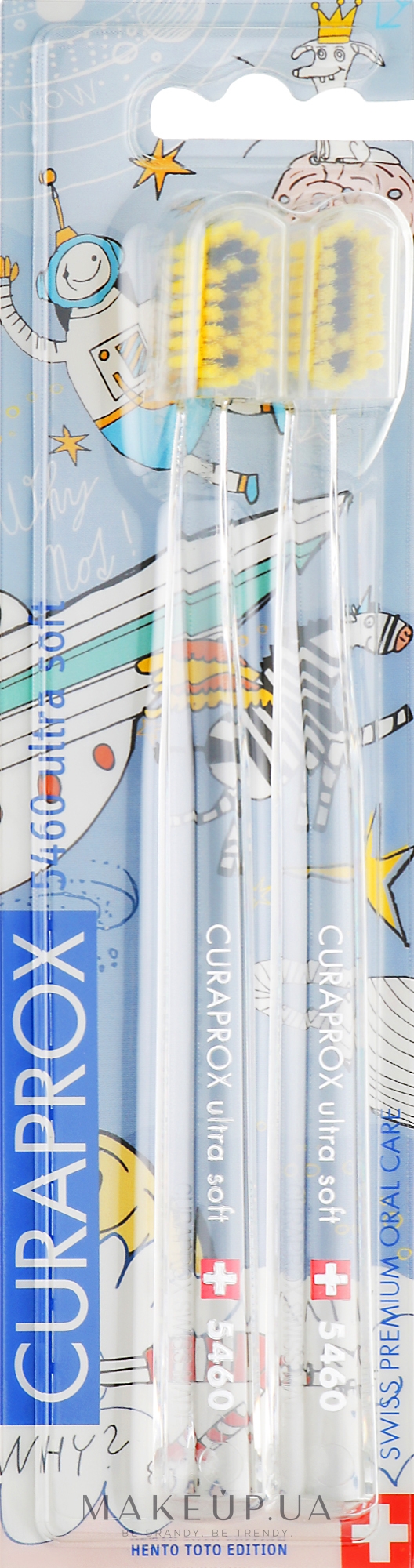 Набір зубних щіток "Hento Toto Edition" 5460 Ultra Soft, 2 шт., прозорі - Curaprox — фото 2шт