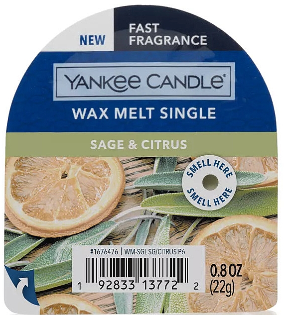 Ароматичний віск - Yankee Candle Classic Wax Sage Citrus — фото N1