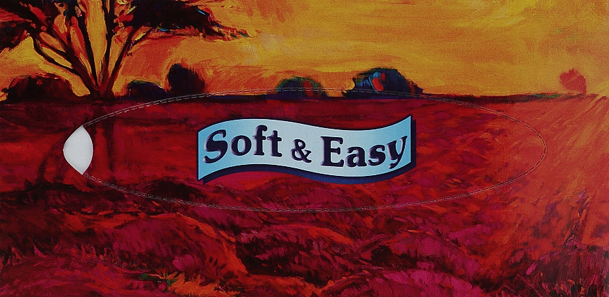 Паперові носовички "Помаранчевий захід сонця" - Soft & Easy Tissue — фото N1