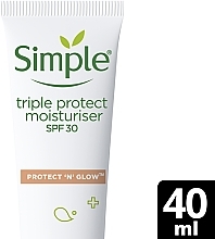 Simple Protect & Glow Triple Protect Moisturiser SPF30 - Simple Protect & Glow Triple  Protect Moisturiser SPF30 — фото N3