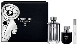 Парфумерія, косметика Prada L'Homme Prada - Набір (edt/100ml + sh/g/100ml + edt/mini/10ml)