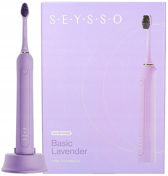 Звуковая зубная щетка, фиолетовая - SEYSSO Color Basic Lavender Sonic Tothbrush — фото N1