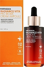 Крем-сыворотка для лица с эффектом лифтинга - Fortheskin Radiance Vita Pro Biome Cream Ampoule — фото N2