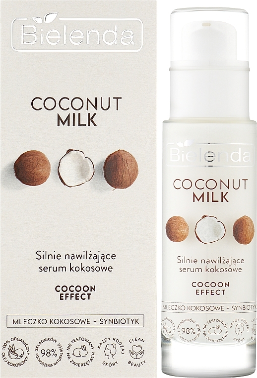 Кокосова сироватка сильно зволожувальна для обличчя - Bielenda Coconut Milk Strongly Moisturizing Coconut Serum — фото N2
