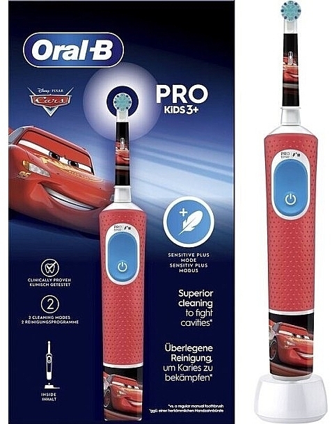 Электрическая зубная щетка - Oral-B Braun Vitality Pro Kids 3+ Cars — фото N1