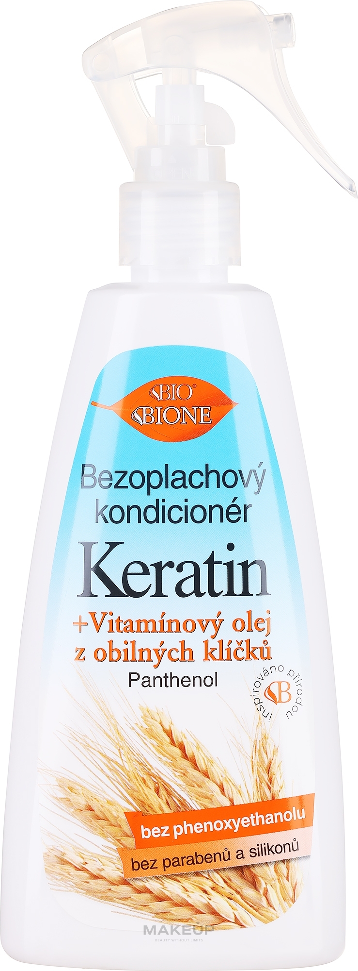 Несмываемый спрей-кондиционер для волос - Bione Cosmetics Keratin + Grain Sprouts Oil Leave-in Conditioner — фото 260ml