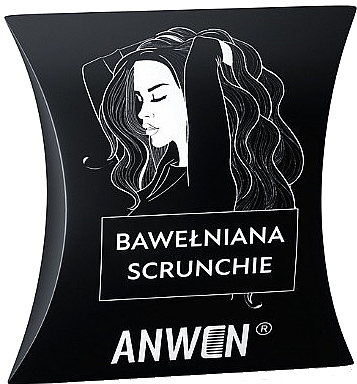 Резинка для волос из хлопка, черная - Anwen — фото N1
