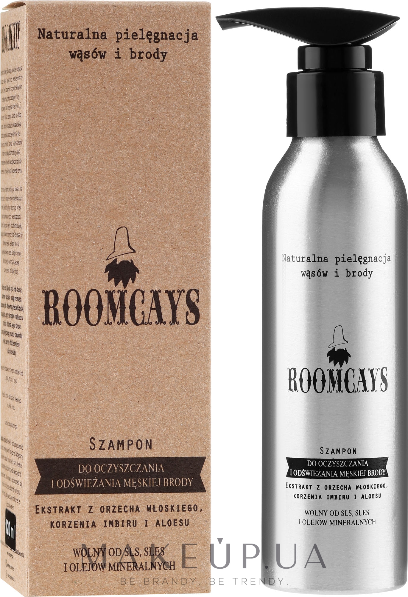 Шампунь для очищення чоловічої бороди - Roomcays Shampoo — фото 120ml