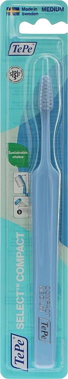 Зубна щітка Select Compact, середня, волошкова - TePe Select Compact Medium — фото N1