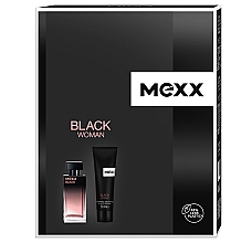 Mexx Black Woman - Набор (edt/30ml + sh/gel/50ml) — фото N1