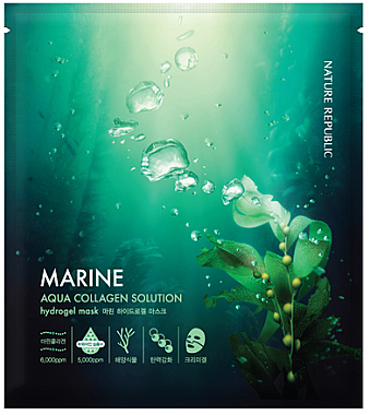 Гидрогелевая маска с морским коллагеном - Nature Republic Aqua Collagen Solution Marine Hydrogel Mask