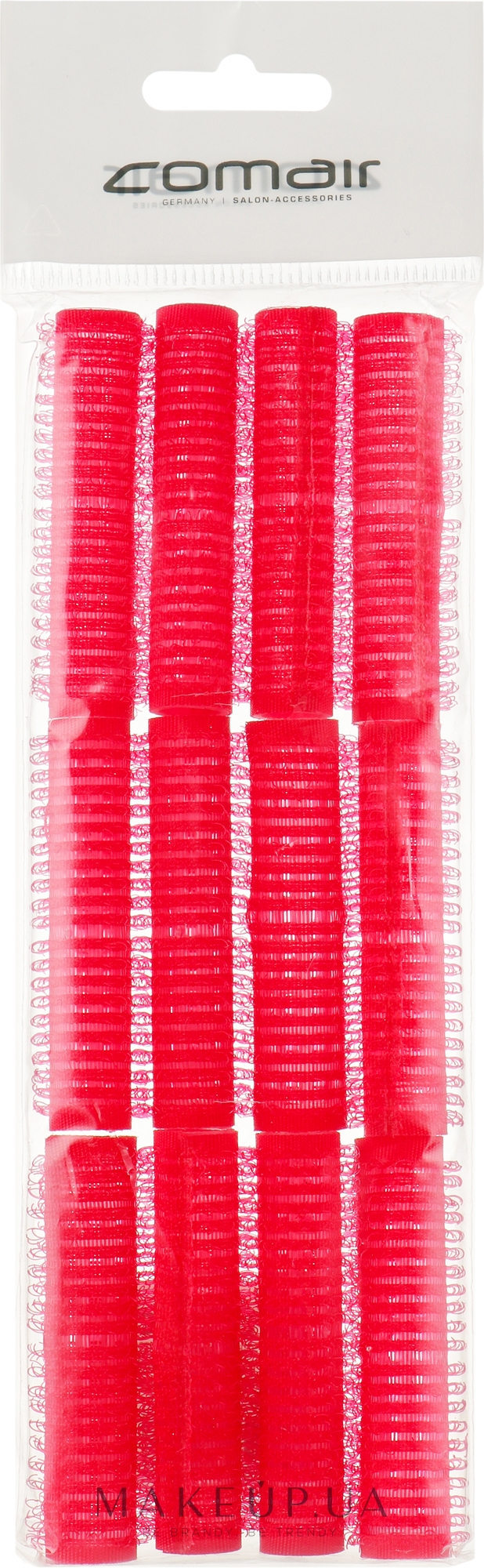 Комплект бигуди-липучки "Velcro plus", 12 штук, 13мм, красные - Comair — фото 12шт