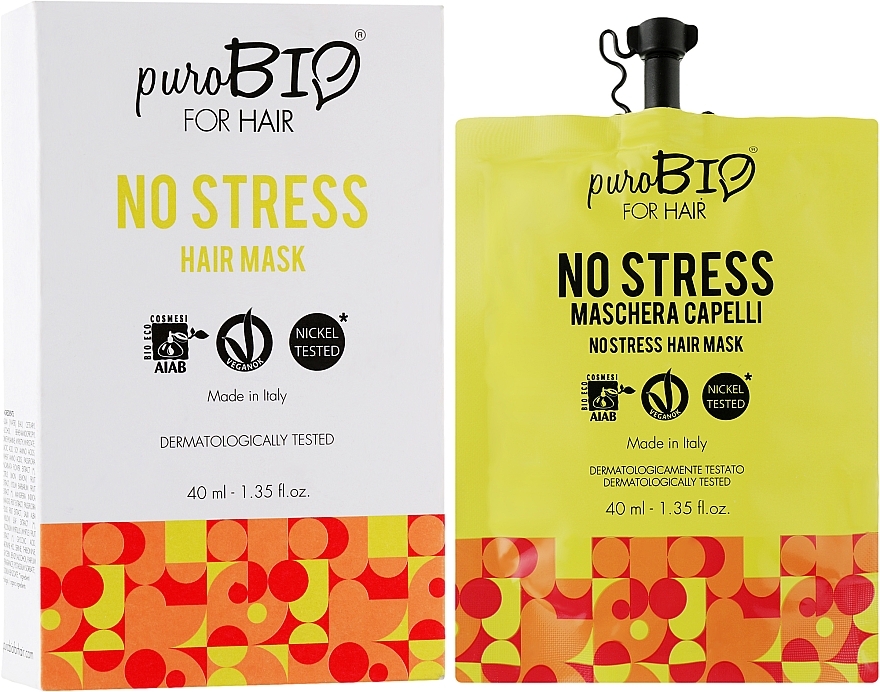 Маска для волос - puroBIO Cosmetics For Hair No Stress Mask — фото N2